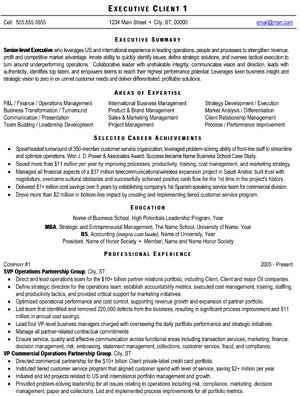 After - Executive Resume